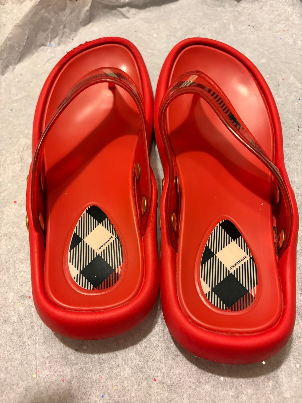 Burberry Woman Thong Flat Shoes Size 39 - Picture 4 of 12